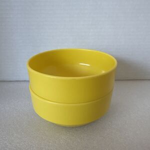 Vintage Dallas Ware Yellow Soup Cereal Bowl Set of 2 Bowls Stackable 4.25”